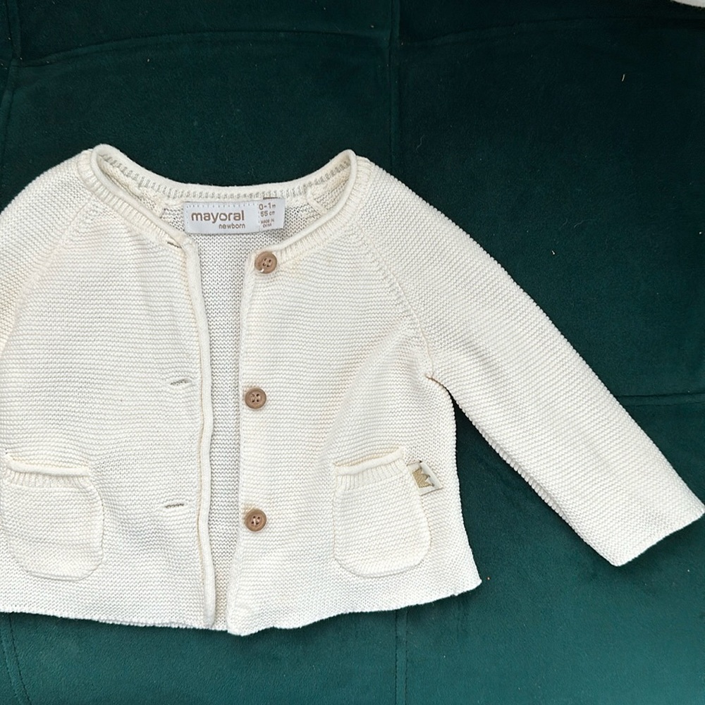Mayoral baby cardigan NB